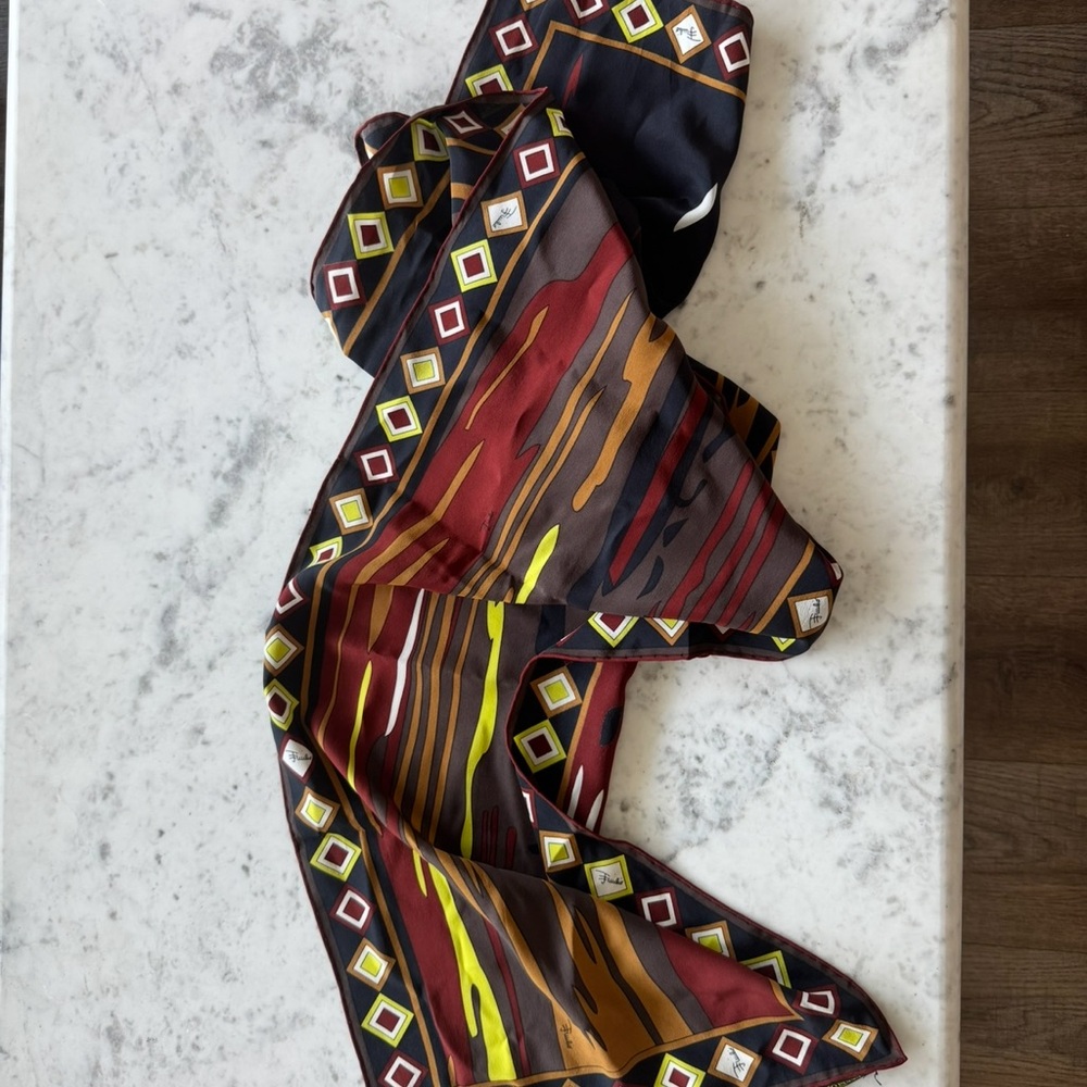 Emilio Pucci Multicolor Geometric Scarf